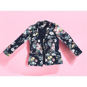 LOFT Size 4 Floral No Closure Blazer